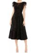 画像1: Mac Duggal マックドゥガル　Feather Shoulder Embellished Dress (1)