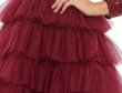 画像4: Ieena for Mac Duggal マックドゥガル　Sequin Tiered Long Sleeve Tulle Cocktail Dress ワイン (4)