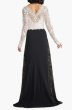 画像2: Tadashi Shoji タダシショージ  Vianne Lace Illusion Gown アイボリー、ブラック (2)