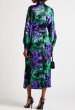 画像2: 【仲里依紗さん着用】MSGM Magma プリント サテンシャツドレス｜グリーン×パープル (2)