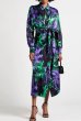 画像1: 【仲里依紗さん着用】MSGM Magma プリント サテンシャツドレス｜グリーン×パープル (1)