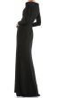 画像2: Mac Duggal マックドゥガル　フェイクラップロングスリーブジャージードレス　ブラック (2)