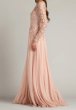 画像3: 【9/27まで特別価格】Tadashi Shoji タダシショージ Lendon Embroidered Tulle Gown  ピンク系 (3)