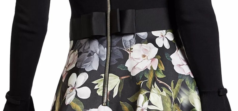画像5: Ted Baker テッドベイカー    Nerida Floral-Print Fit and Flare Dress (5)
