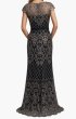 画像2: Tadashi Shoji タダシショージ  Miranda Sequin Embroidered Gown ブラック、シルバー系 (2)
