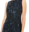 画像4: Ieena for Mac Duggal マックドゥガル　Cowl Back Boat Neck Sequined Evening Gown  ネイビー (4)