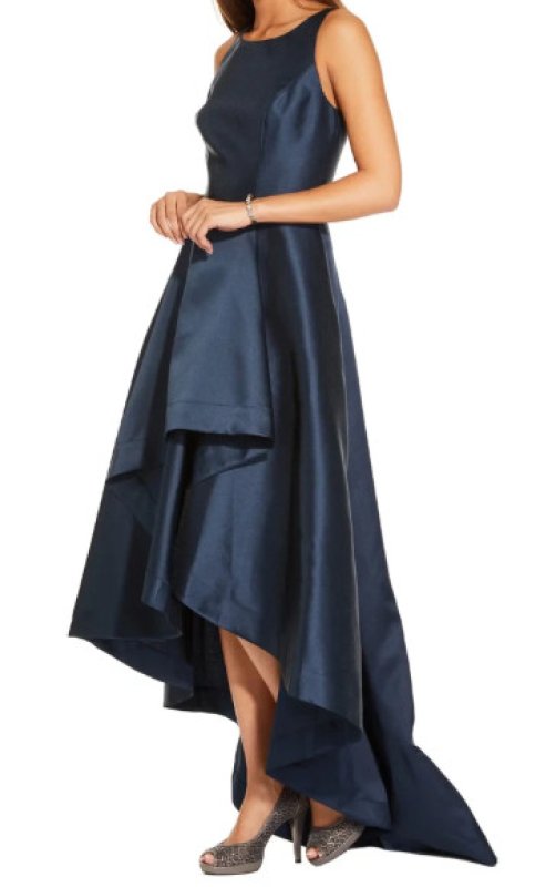 画像3: Adrianna Papell アドリアナパペル　Mikado High-Low Gown ネイビー系 (3)