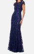 画像3: XSCAPE  Sequined Lace Cap-Sleeve Gown (3)