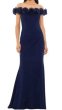 画像1: Xscape  Floral Appliqué Off-the-Shoulder Gown (1)