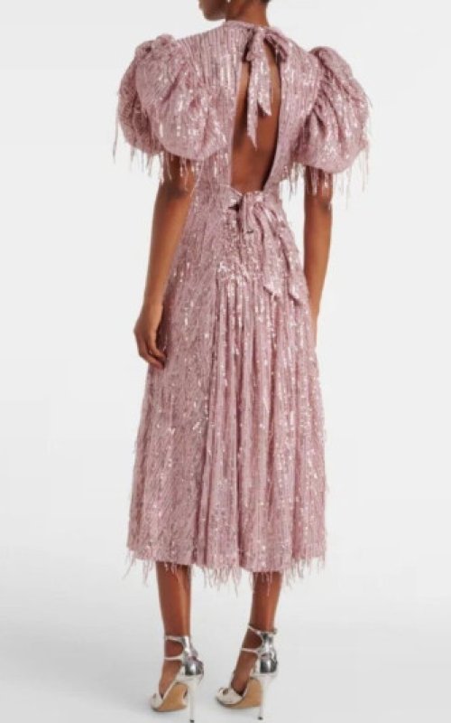 画像3: ROTATE  Dawn Sequin Fringe Midi Dress (3)
