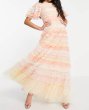 画像1: Needle & Thread ニードル&スレッド    Luella チュールフリル ロングドレス (1)