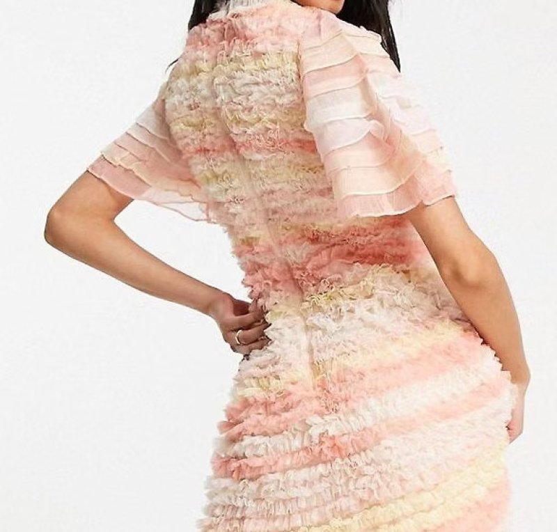 画像4: Needle & Thread ニードル&スレッド    Luella チュールフリル ロングドレス (4)