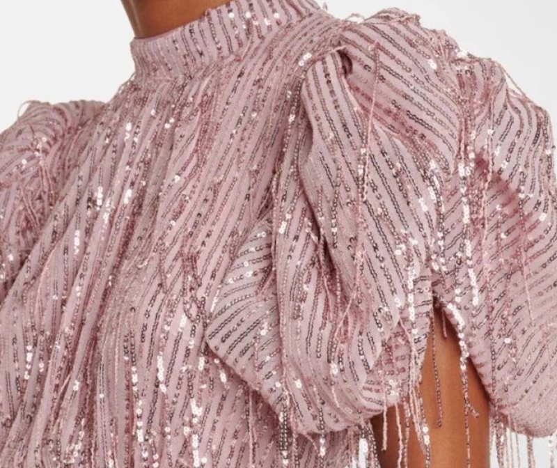 画像4: ROTATE  Dawn Sequin Fringe Midi Dress (4)