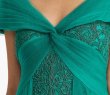 画像4: Tadashi Shoji タダシショージ  Parello Lotus Embroidered Tulle Gown グリーン (4)