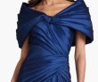 画像4: Tadashi Shoji タダシショージ  Romina Draped Taffeta Gown ネイビー (4)