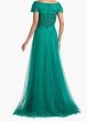 画像2: Tadashi Shoji タダシショージ  Parello Lotus Embroidered Tulle Gown グリーン (2)
