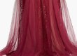 画像5: Tadashi Shoji タダシショージ  Taryn Trackwork Embroidered Mermaid Gown レッド系、ボルドー系 (5)