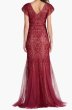 画像3: Tadashi Shoji タダシショージ  Taryn Trackwork Embroidered Mermaid Gown レッド系、ボルドー系 (3)