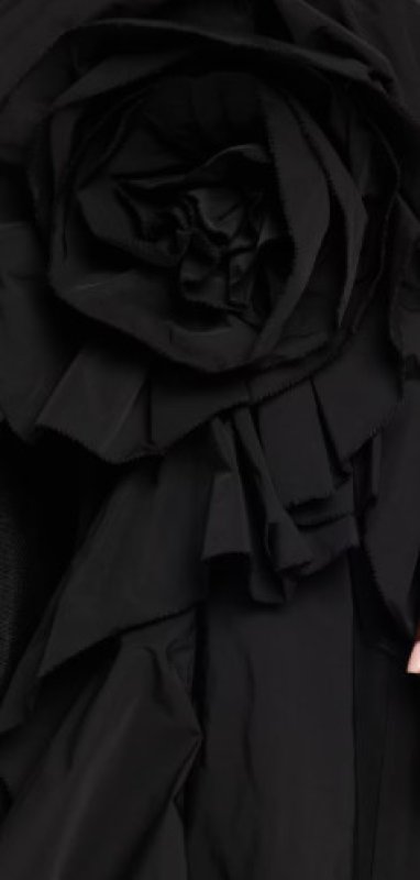 画像6: Marchesa Notte マルケッサノッテ　 ローズラッフル タフタロングドレス　ブラック (6)