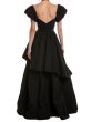 画像2: Marchesa Notte マルケッサノッテ　 ローズラッフル タフタロングドレス　ブラック (2)
