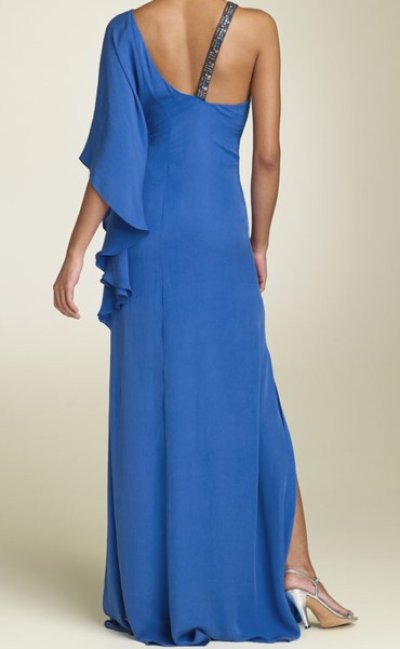 画像2: 【クリスチャン・アルフォンソ愛用】BCBG MAXAZRIA　blue ruffled gown