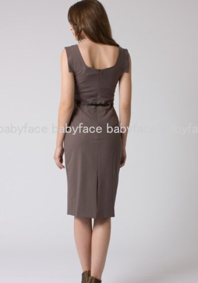 画像1: Black Halo Jackie O Dress  TAUPE