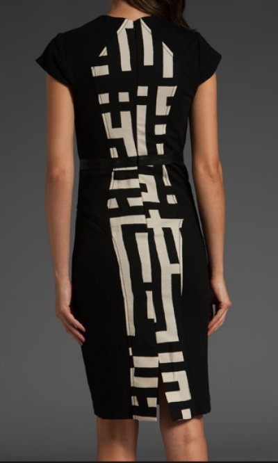 画像2: 【ワケありセール品】Tracy Reese    Contrast Sculpted Dress 