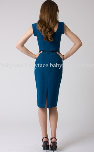 画像1: Black Halo Jackie O Dress  MARINE BLUE