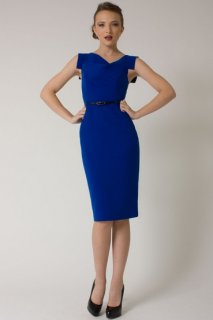 ドラマ使用】Black Halo Jackie O Dress コバルト - インポートドレス