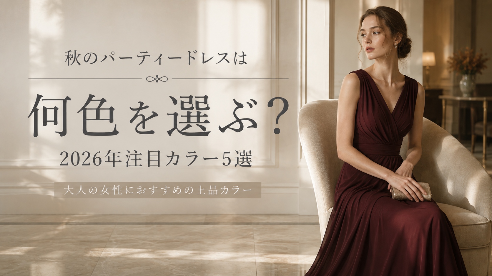 秋のパーティードレスは何色を選ぶ？2026年注目カラー5選