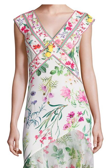 Tadashi Shoji タダシショージ Missy-8 Floral Cap Sleeve Dress