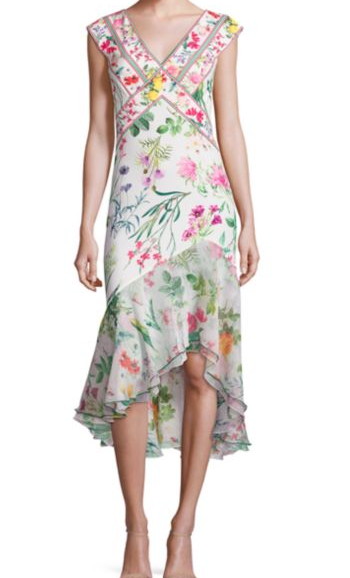 Tadashi Shoji タダシショージ Missy-8 Floral Cap Sleeve Dress