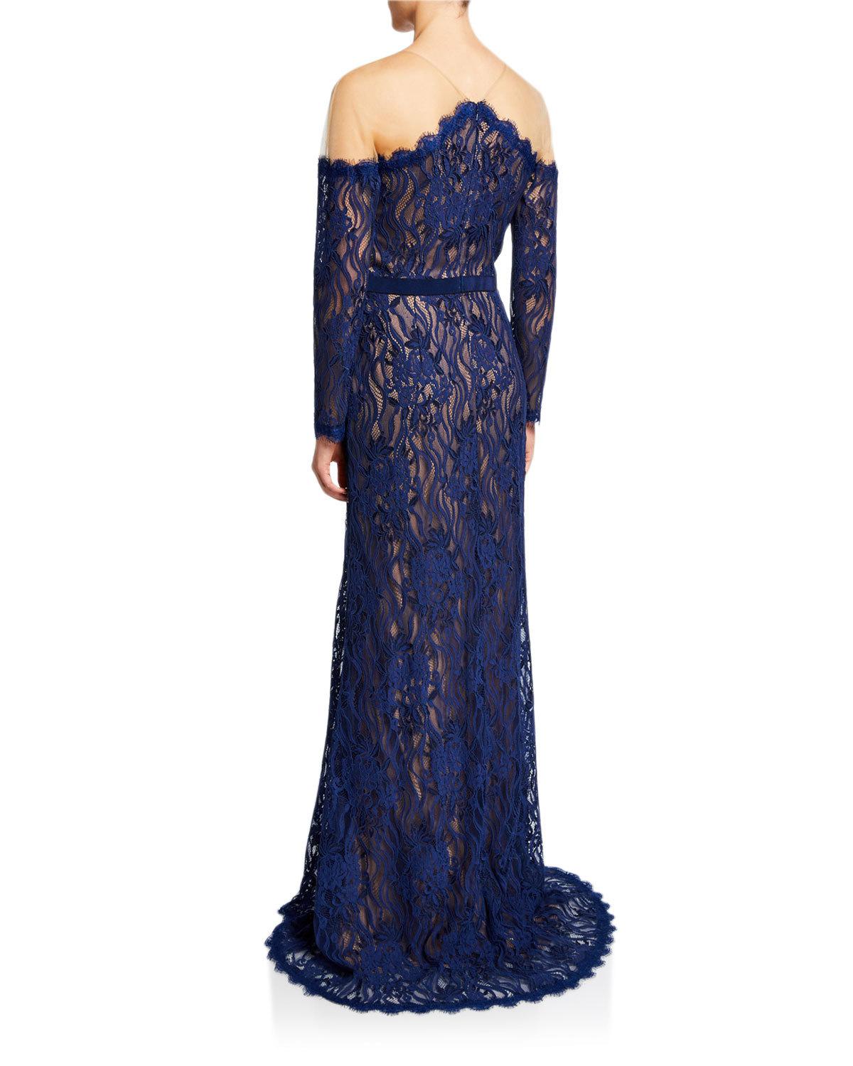 Tadashi Shoji  Long-Sleeve Lace Dress