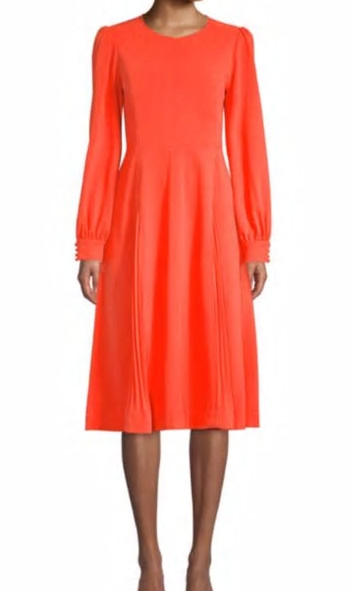 【セレブ多数愛用】Tory Burch トリーバーチ Long-Sleeve Crepe Flare Dress - インポートワンピース通販babyface