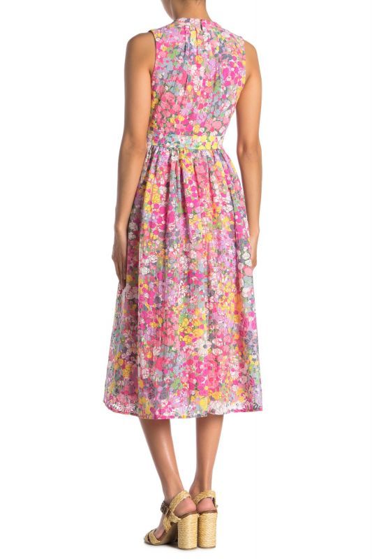 KATE SPADE New York ケイトスペード floral dots burnout fit & flare