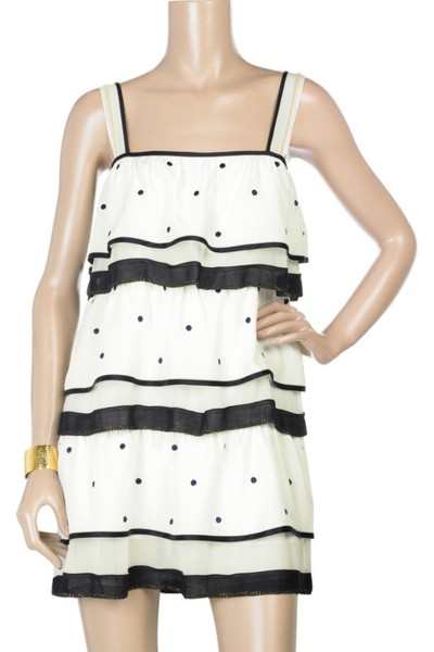５０ オフ グラマラス掲載 マークジェイコブス ドット柄チェーントリムドレス インポートワンピース通販babyface